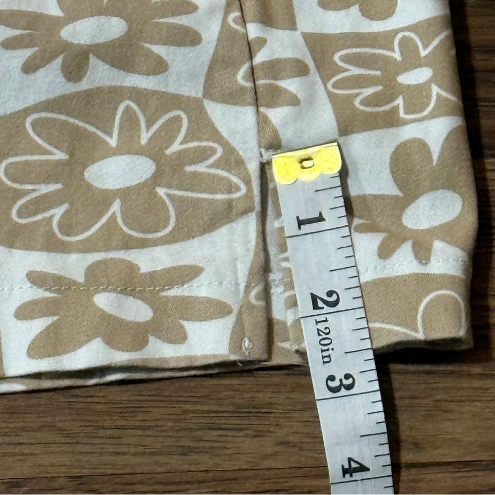 Love On A Hanger Retro Print Mini Skirt Beige White Size 1 - Picture 6 of 12